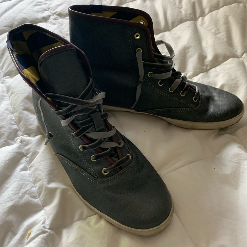 Keds Grey Leather Hightops